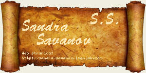 Sandra Savanov vizit kartica